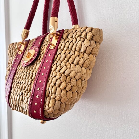 Michael Kors Santorini Raffia/Leather Braided Bag - Picture 5 of 10